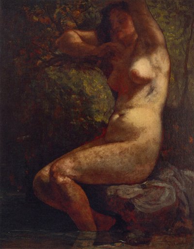 Bather by Gustave Courbet